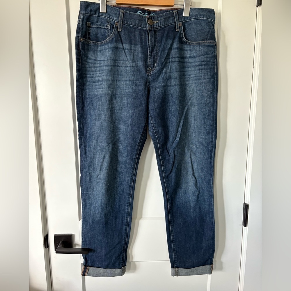 Eddie Bauer Women’s Dark Blue Boyfriend Slim Jeans